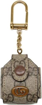 Gucci Pre-owned Accessories, female, Beige, Size: ONE SIZE Pre-owned Canvas Key Holder