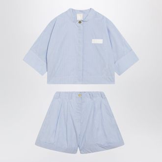 Givenchy Light blue cotton two-piece set
