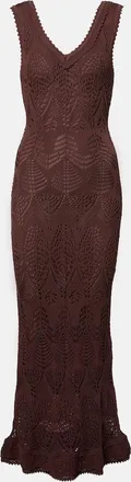 Staud Roan open-knit midi dress