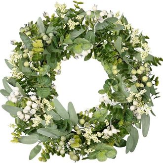 OEM Guirnalda De Eucalipto Artificial Para Puerta - 46 Cm, Verde Primaveral Y Veraniego, De Aspecto Realista, Ideal Para Decoraciones R&uacute;sticas O De Interi