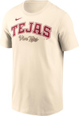 Nike Texas Rangers City Connect Wordmark Nike Mens MLB T-Shirt in Brown | N19915ATER-APT