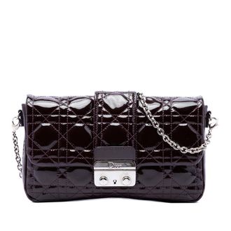 Dior Pre-owned Dior Patent Cannage New Lock Pouch Crossbody Ladies ZJICVLNCT1IOXBWR
