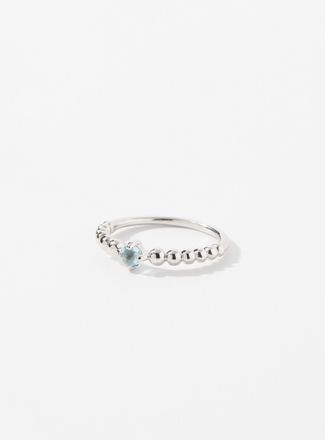 Simons Womens Pale blue stone textured ring