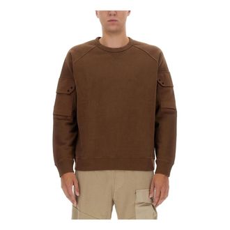 Ten c Sweatshirts, male, Brown, Size: 3XL Felpa Girocollo
