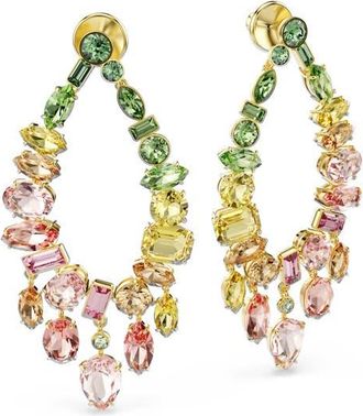 Swarovski Gema Crystal Hoop Earrings in Gold/Multi at Nordstrom