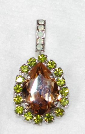 Mariana Womens Evergreen Earrings In Amber/ Green/ White