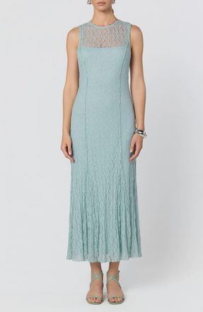 ASTR the Label Annabella Lace Overlay Midi Dress in Seafoam at Nordstrom, Size X-Large