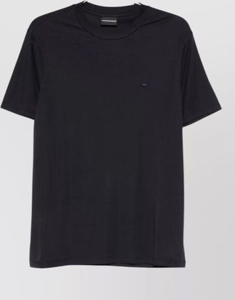 Emporio Armani silk-blend logo-detail short-sleeve t-shirt