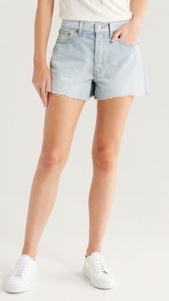Re/Done The Easy Rider High Waist Cutoff Denim Shorts in Cielito at Nordstrom, Size 27
