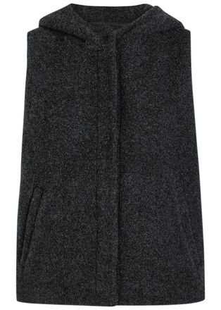 Eileen Fisher Eileen Fisher Hooded Bouclé Vest - Charcoal - L (UK 18-20 / XL)