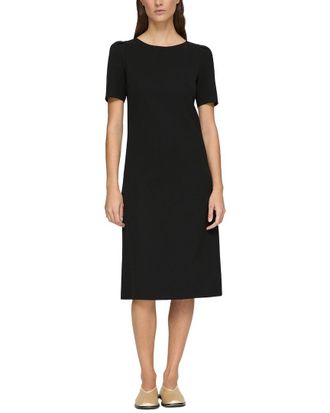 Lafayette 148 New York Bateau Neck Puff Sleeve Dress