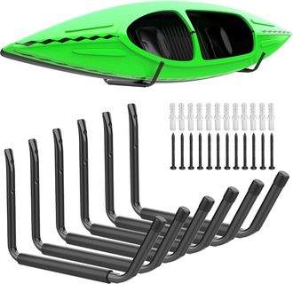 No Brand Estante De Pared Para Guardar Kayaks Con Ganchos, Apto Para Canoas, Tablas De Surf, Esqu&iacute;s, Tablas De Paddle Surf Y Escaleras