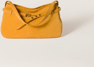 Miu Miu Aventure Suede Bag, Woman, Whiskey