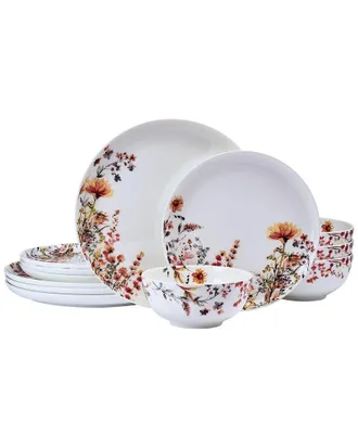 Mikasa Wildflower Bliss 12Pc Dinnerware Set, Service For 4