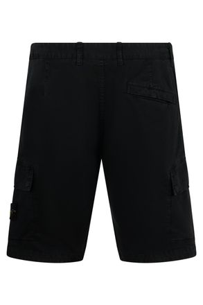 Stone Island Cotton Cargo Cargo Shorts - Black