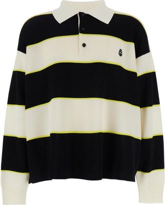 Alexander McQueen Black Stripes Logo Sweater