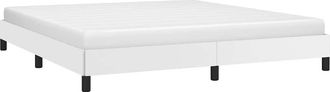 vidaXL Vidaxl - Estructura De Cama Sin Colch&oacute;n Cuero Sint&eacute;tico Blanco 180x200cm