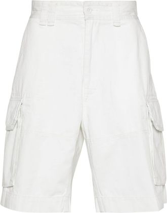Polo Ralph Lauren logo-patch cargo shorts - men - Cotton - 32 - White