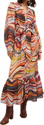 Marie Oliver Maol Hannon Maxi Dress In Ammolite