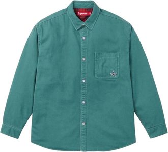 SUPREME FW25 Quilted Lined Denim Snap Shirt Dusty Teal SUP-FW25-140-TEL