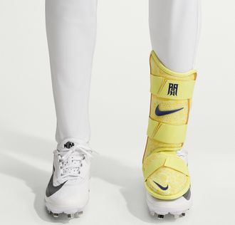 Nike Vapor Elite Ronald Acu&ntilde;a Jr Baseball Batters Leg Guard (Right-Hand Hitter) in Orange | N1016026-818