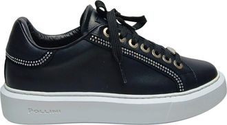 Pollini Sneaker Nappa - Dames - Sneakers - Zwart - 37 EU - Leer - Schoenen
