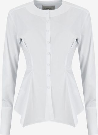 Liberowe Popelinehemd mit Schoss Lavinia