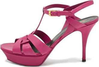 Saint Laurent Sandali con plateau - Rosa