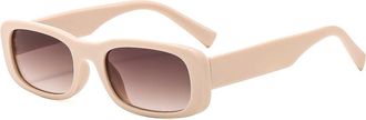 Generic Square Mens Commuter Sunglasses Vacation Womens Driving Sun Glasses(Beige)