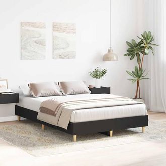 Berkfield Home Durable Bed Frame No Mattress Black 120x190 cm Small Double Engin