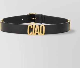 Moschino leather logo belt
