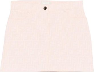 Fendi Logo-pattern Button-fastening Skirt