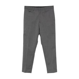 low brand Slim Cropped Tailored Broek - Heren - Nette broeken - Grijs - W38 - Wol - Broeken