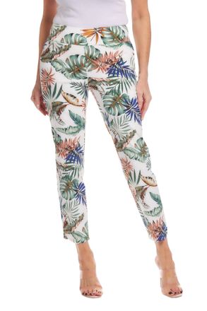 UP Womens Petal Slit Ankle Pants In Tropical