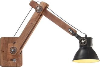 vidaXL L&aacute;mpara De Pared Redonda Estilo Industrial Negra E27 Vidaxl