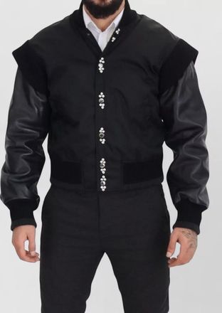 Dolce & Gabbana leather single-breasted coat