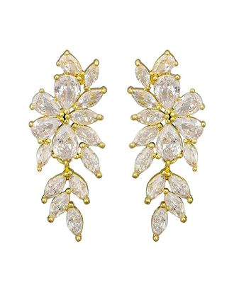 Liv Oliver 18K Plated Cz Drop Earrings