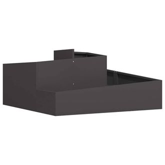 Berkfield Home Pots & Planters Black Metal Large Decorative Inlays Planter