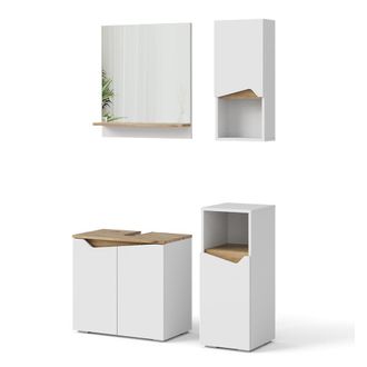 Vicco Conjunto De Muebles De Ba&ntilde;o Marelle, Blanco, 4 Piezas