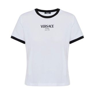 Versace Stretch Viscose-Jersey T-Shirt - female - Versace - T-Shirts - White - XS - Tops