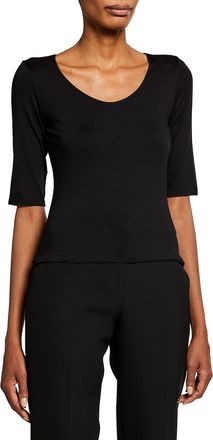 Emporio Armani Half-Sleeve Jersey Top