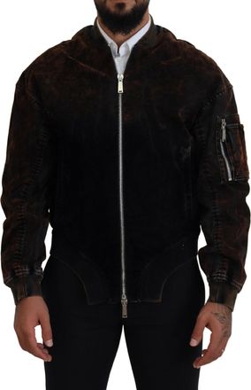 Dsquared2 Dsquared&sup2; Cotton Bomber Zipper Pocket Sleeves Mens Jacket (Pre-Owned)