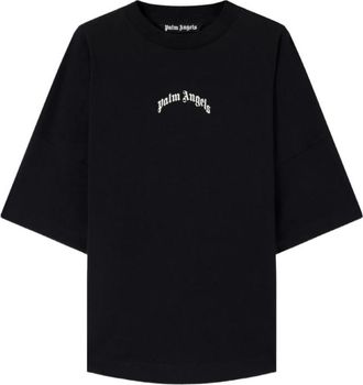 Palm Angels Oversized T-Shirt - Heren - T-shirts - Zwart - S - Katoen - Tops