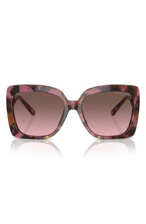 Michael Kors Nice 57mm Gradient Square Sunglasses in Purple Tortoise at Nordstrom