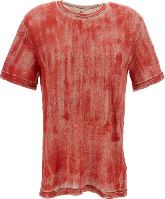 Comme Des Gar&ccedil;ons Faded Multicolor Ramie Short-Sleeve T-Shirt