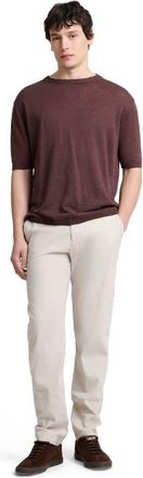Onia Linen Knit T-Shirt in Espresso at Nordstrom, Size X-Large