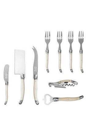 French Home Essential 9-Piece Assorted Charcuterie Knife & Fork Set in Faux Ivory at Nordstrom Rack