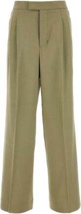 Ami Ami Green Viscose Blend Pant
