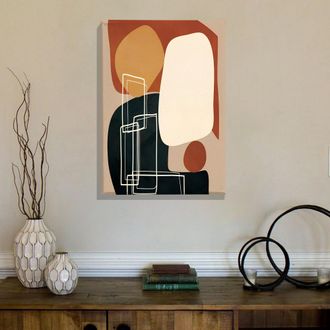 Dmora Cuadro Neleti, Estructura De Tela, Madera Noble, Estructura De Madera Noble, 50x70h Cm Multicolor