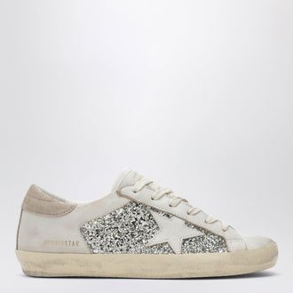 Golden Goose Sneakers Super-Star bianco/glitter platino